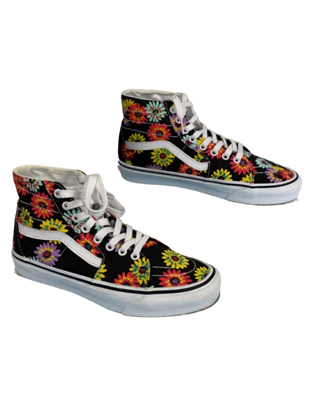 Vans Sk8 Hi-Tapered Peace Floral Sneakers Size 7 Retro Boho Y2K